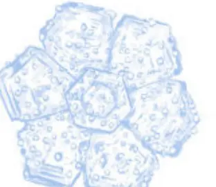 Diamond dust crystal illustration