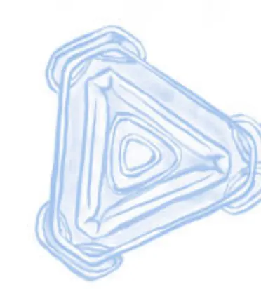 Triangular crystal illustration