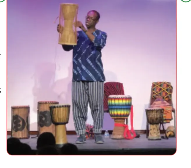 Drummer Kofi Dennis of Kofi's African Village.