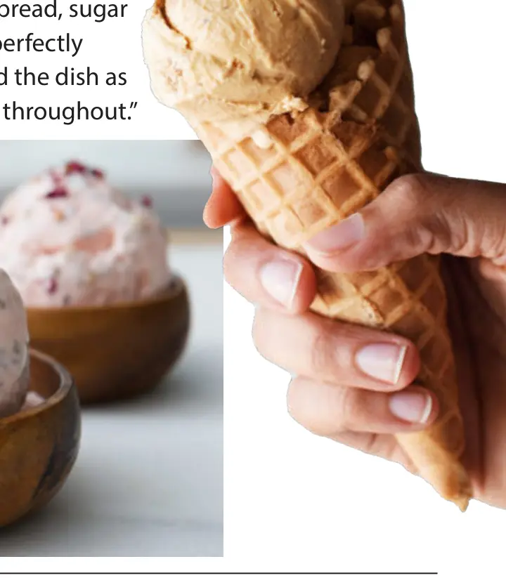 A hand holding a waffle cone of ice cream