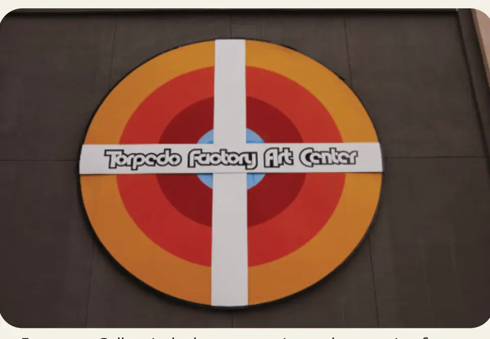 Torpedo Factory Art Center sign. Photo courtesy KJSCrafts