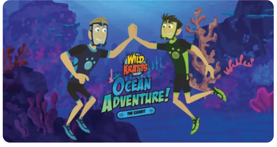 "Wild Kratts: Ocean Adventure!" exhibit artwork