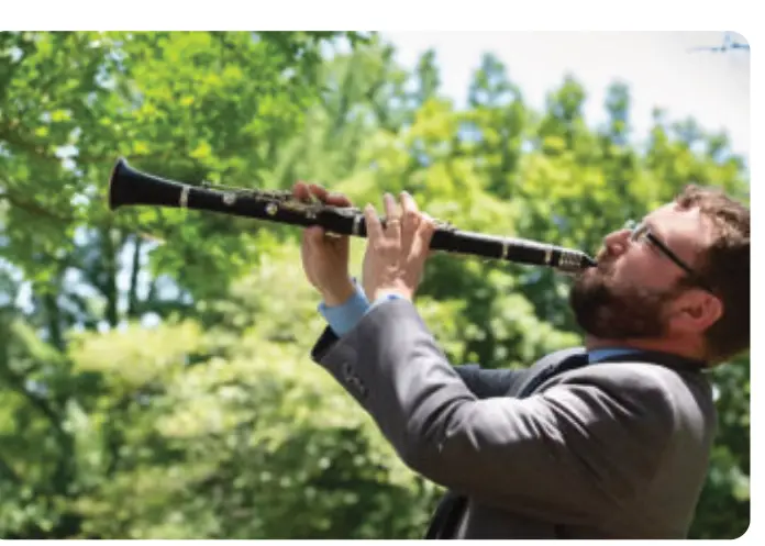 A musician performs at the Takoma Park Folk Festival