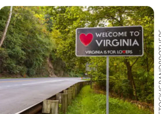 Welcome to Virginia sign. (Bigstock/Grandbrothers)