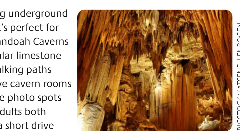 Limestone formations at Shenandoah Caverns. (Bigstock/Katsenellenbogen)