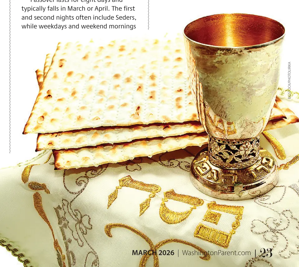 Matzah and a kiddush cup on an embroidered seder cover. (Bigstock/Photolirika)