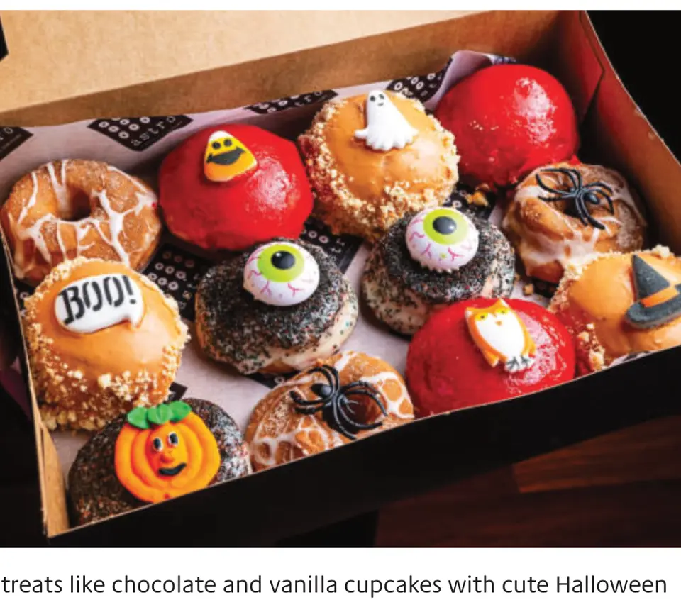 Box of Halloween doughnuts. (© Scott Suchman for Astro Doughnuts)